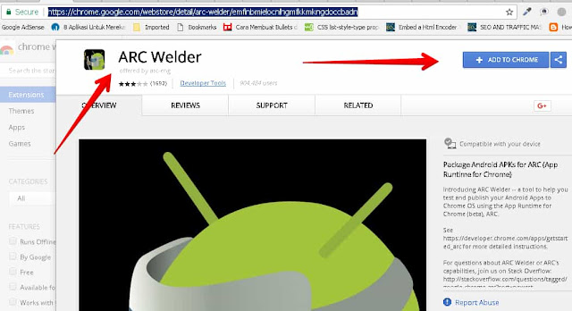 Install ARC Welder Google Chrome