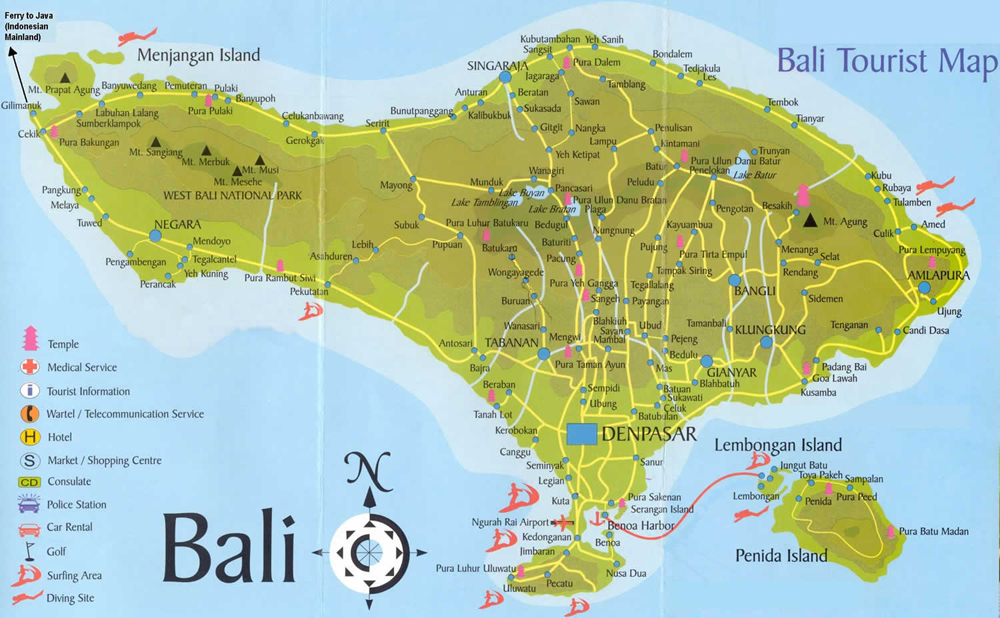 Bali Weather Forecast and Bali Map Info: Bali Island 