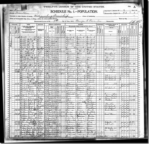 Horner 1900 Census