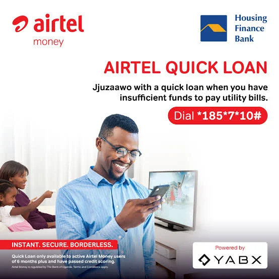 Quick loan Airtel Uganda banner
