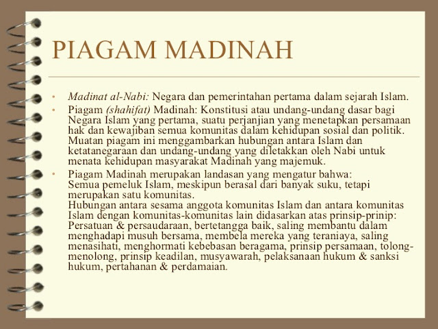 Piagam Madinah Bagi Bangsa Indonesia Sama Dengan Pancasila