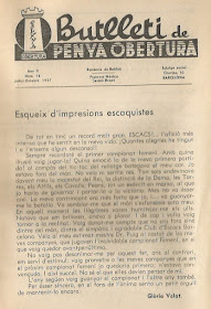 Butlletí de la Penya Obertura - nº 15 - Julio/Octubre de 1937