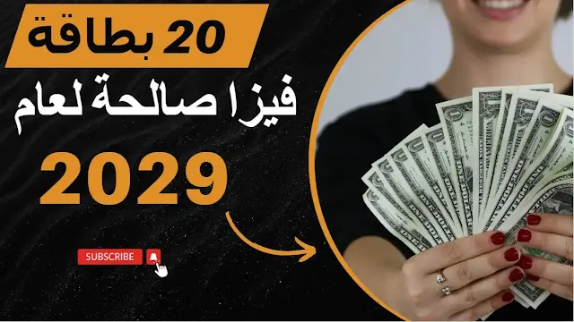الحصول على20 بطاقة فيزا صالحة لعام 2029