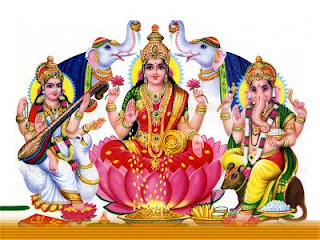 Lakshmi-Ganesha-Saraswati