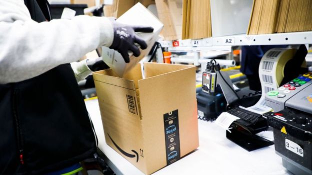 Amazon says it is running out of space due to a surge in online shopping order