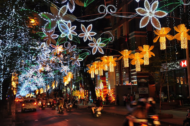 A lot of preparation for Christmas in Vietnam
