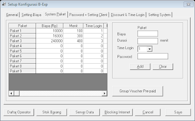 Cara Mengatur Biaya Paket Internet Pada Billing Explorer DeskPro 6 2007