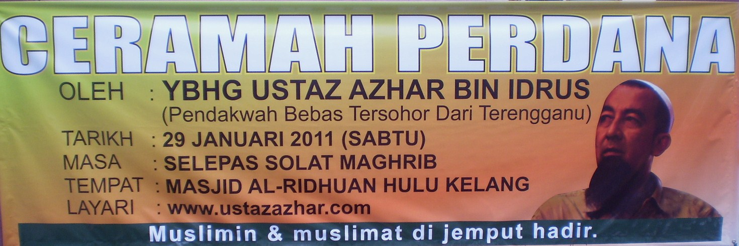 www.mymaktabaty.com Kuliah Ustaz Azhar Idrus di Lembah Klang