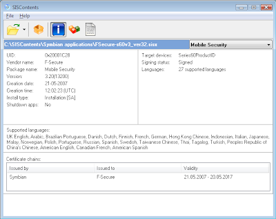 SISContents - Unpacking Symbian SIS packages