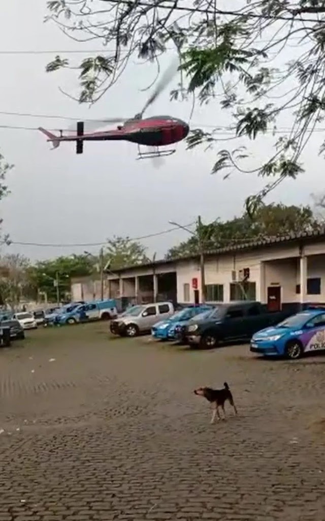 Bandidos sequestram helicóptero e obrigam piloto a ir até o Complexo de Bangu; veja o vídeo