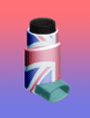 Union Jack styled, Aideas, Fashionable Asthma Inhaler picture.