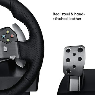 Logitech G920 Driving Force Racing Wheel and Floor Pedals, Real Force Feedback, Stainless Steel Paddle Shifters