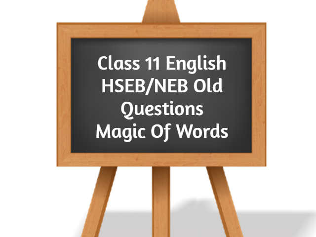 Class 11 English HSEB_NEB Old Questions