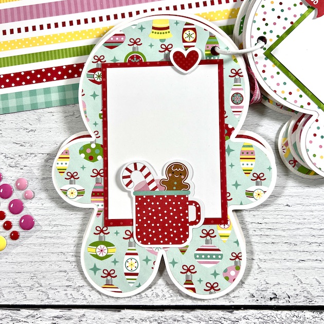 Gingerbread Shaped Christmas Scrapbook Page