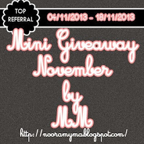 http://nooramyma.blogspot.com/2013/11/mini-giveaway-november-by-mm.html