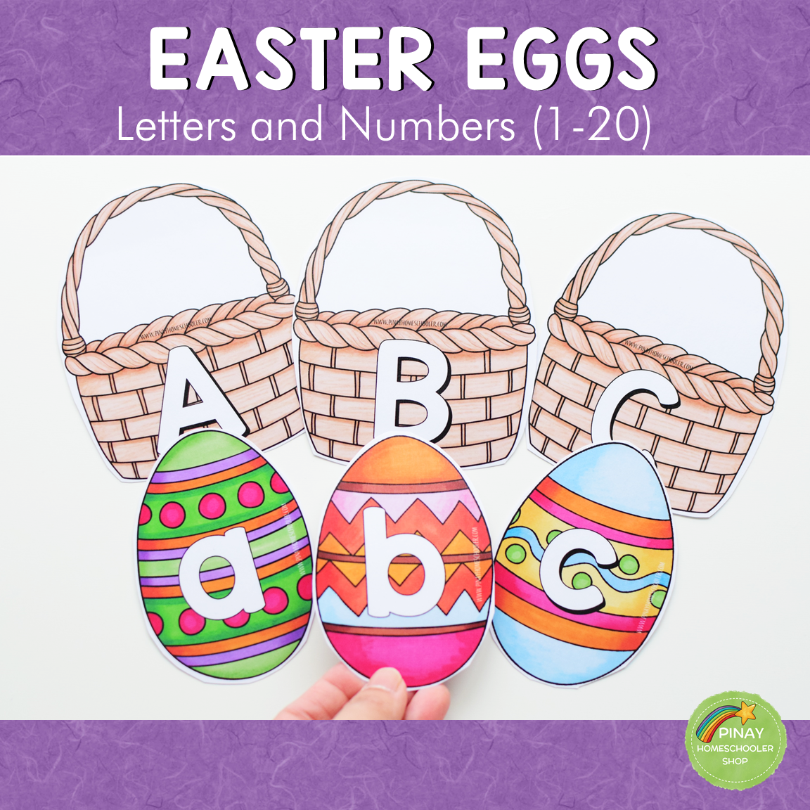 Easter Eggs Letters and Number Cards