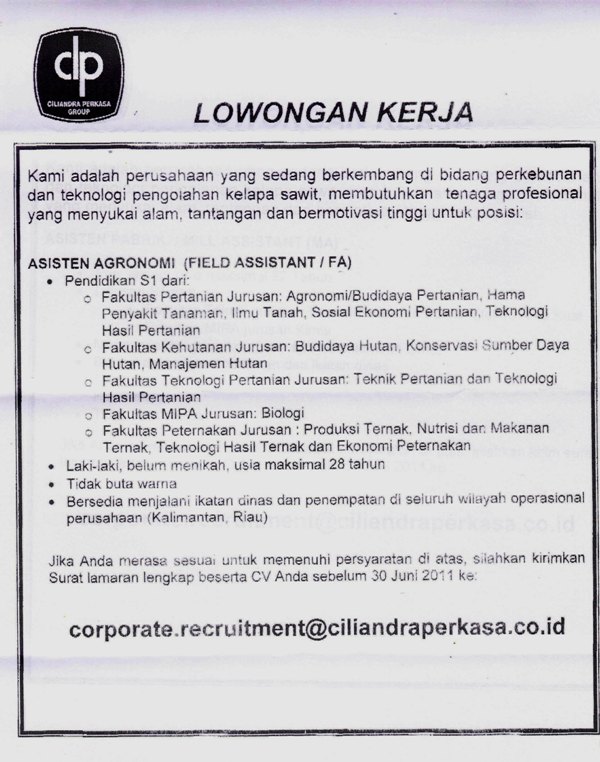 Info Lowongan Kerja Accounting Finance Di Indonesia 