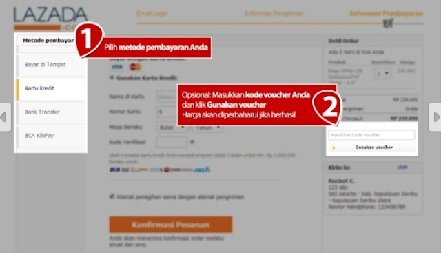 Cara Pemesanan Dan Pembayaran Di Lazada