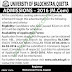 University of Balochistan M.Com Admissions Open 2016