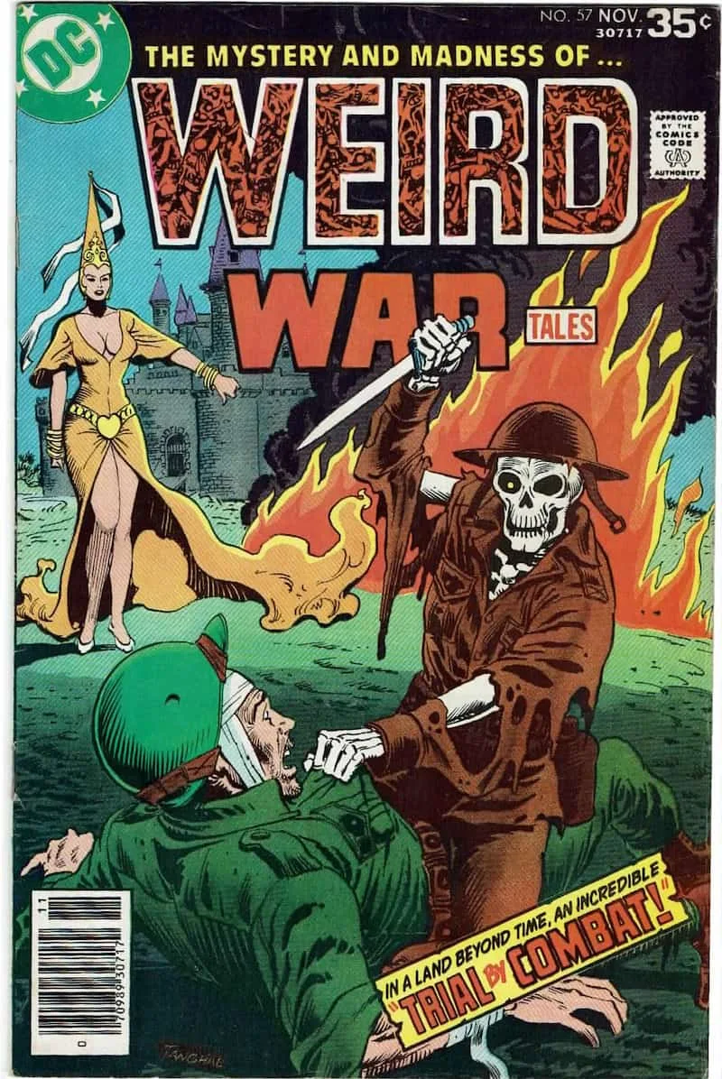Weird War Tales #57, noviembre 1977. Portada de  Romeo Tanghal.