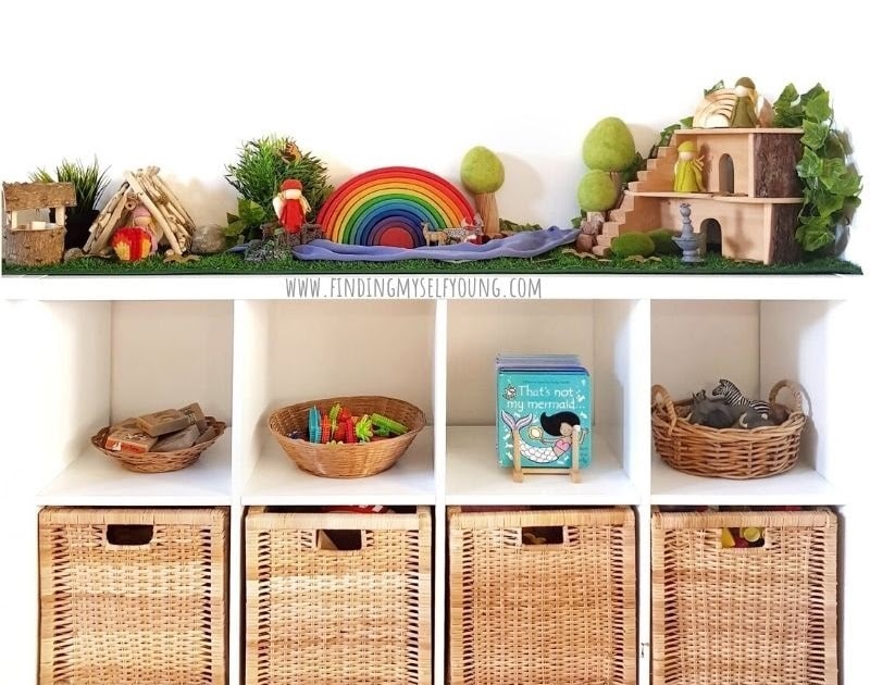 Aesthetic Storage Baskets for BILLY Bookcase Shelves