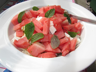 watermelon salad feta