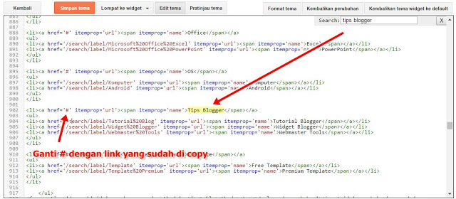 Cara Mengisi Menu Navigasi Dengan URL Postingan Blog