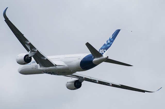 Airbus A350 XWB While on Rolling Maneuver