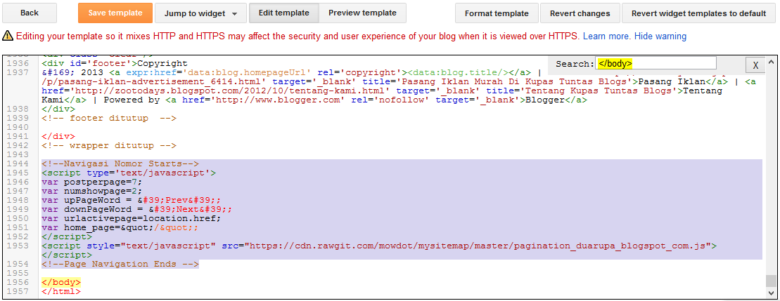 blog platform Blogger akan ditampilkan sejumlah postingan terbaru yang di Cara Membuat Pagination (Navigasi Page Number) di Blog