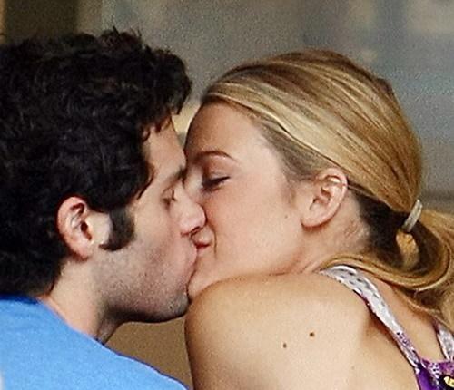 Penn Badgley Kissing Photo