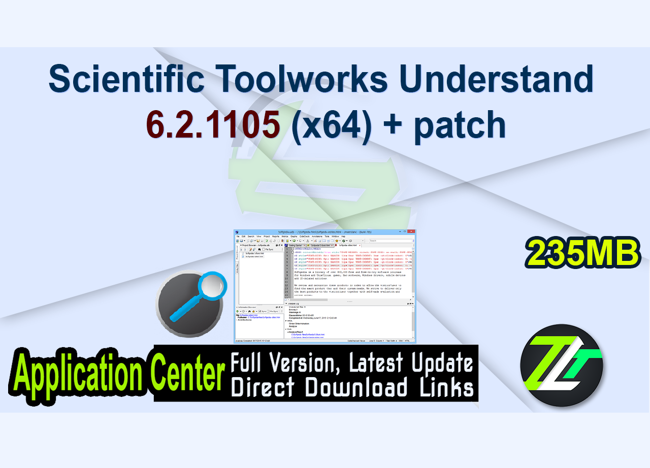 Scientific Toolworks Understand 6.2.1105 (x64) + patch