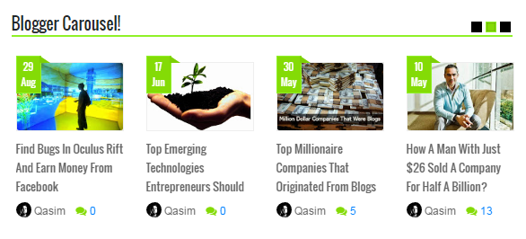 Responsive Blogger Carousel For Blogspot Blogs