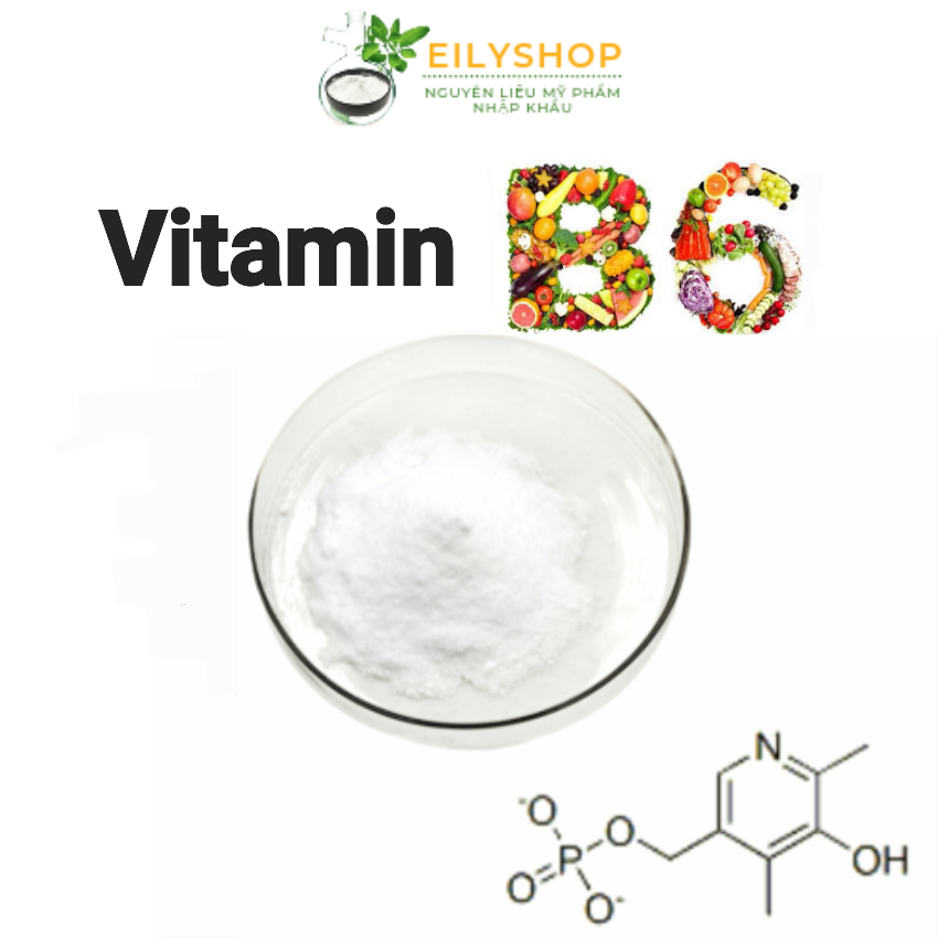 Bột Vitamin B6 (Pyridoxine)  - Mỹ Phẩm - nguyên liệu mỹ phẩm Nhập Khẩu Eilyshop 100gr