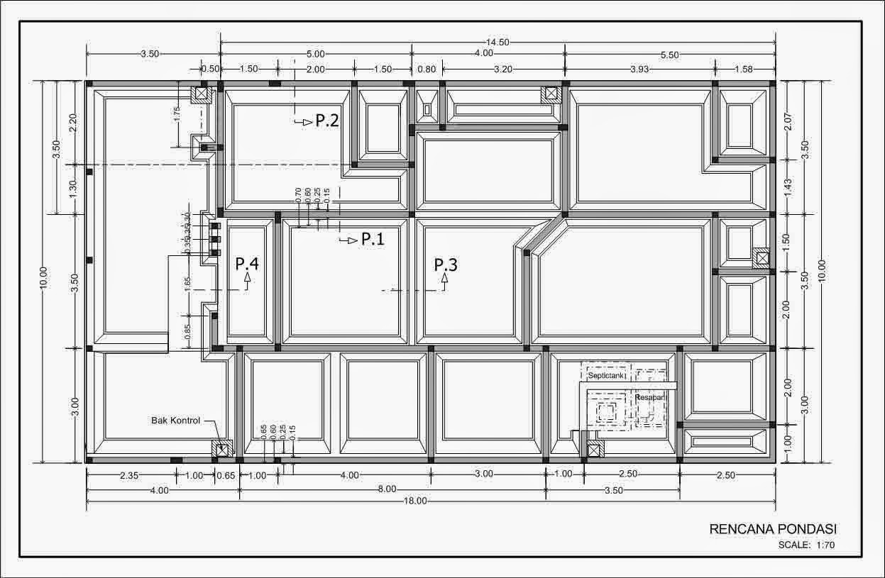 Denah Pondasi Rumah Minimalis 1 Lantai Desain Rumah Minimalis