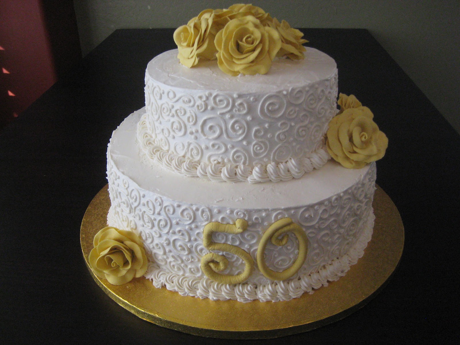 TheNaughtyTarteBaking 50th  Wedding  Anniversary Cake 