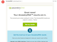 DNA Update: Ancestry.com Results Are In.