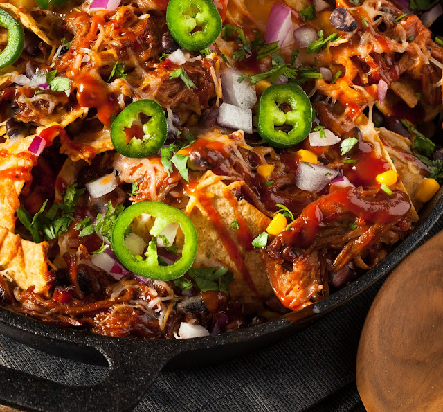 BBQ Pulled Pork Nachos for Two