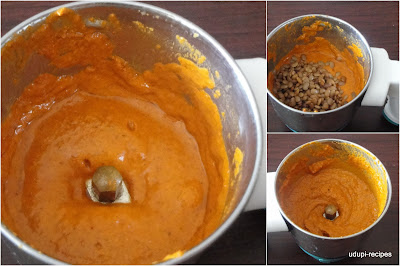 grinding masala for horsegram rasam