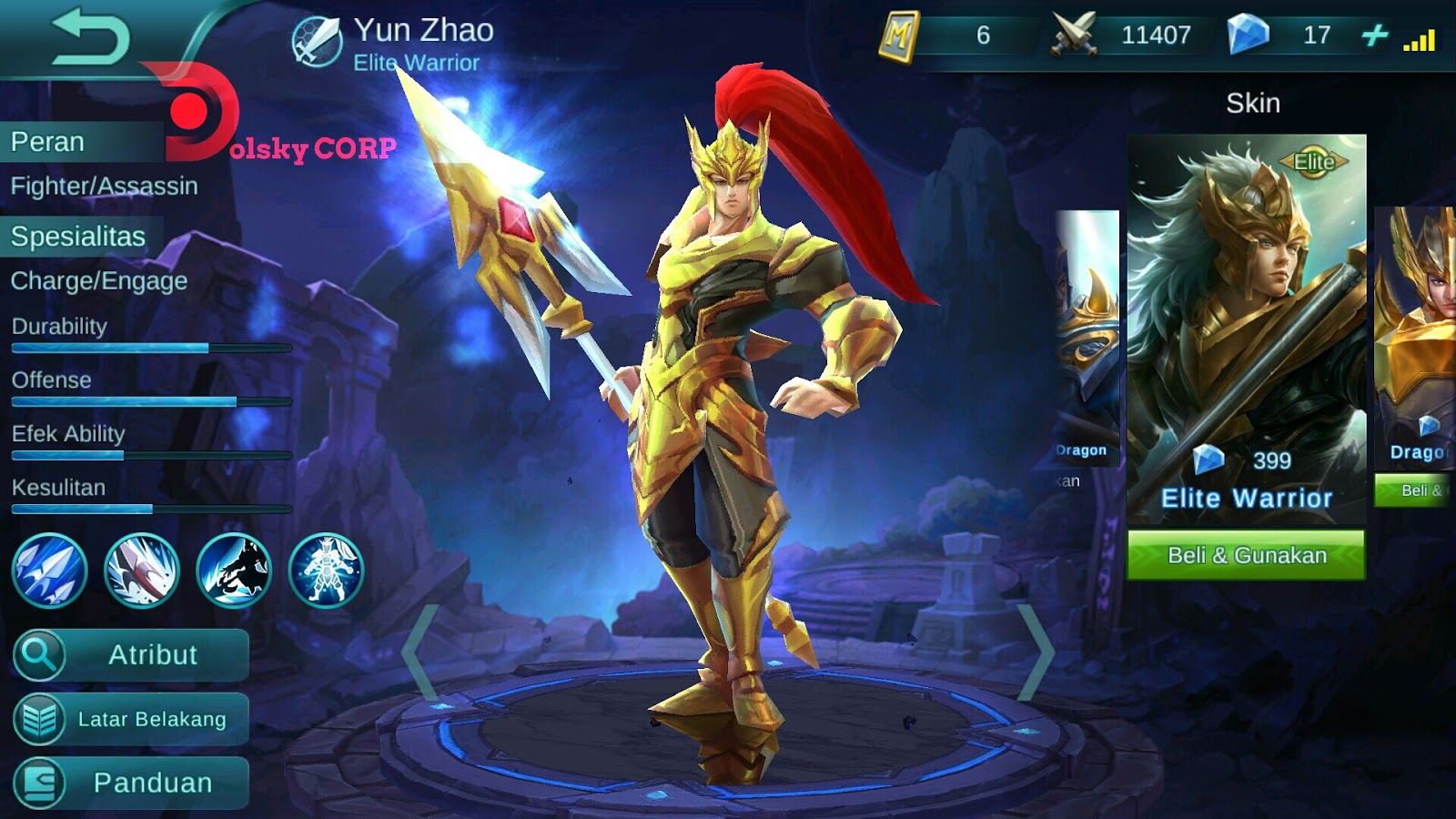 Hero Yun Zhao Prajurit Elit High Attack Damage Build Set Up