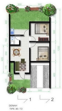 30 Denah  Rumah  Minimalis  Type 36 Rumahku Unik