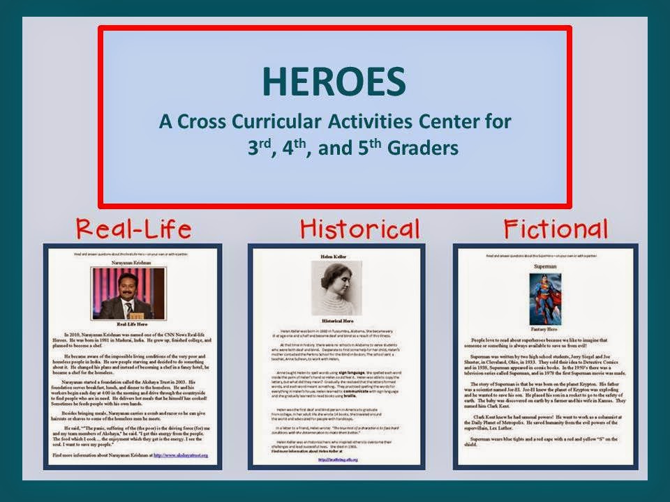 http://www.teacherspayteachers.com/Product/Heroes-Activities-Center-1154016