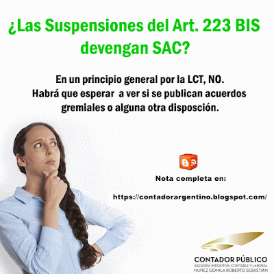 Suspensión Art. 223 BIS