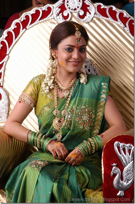 Nisha Agarwal Hot in Green Saree Pics 5