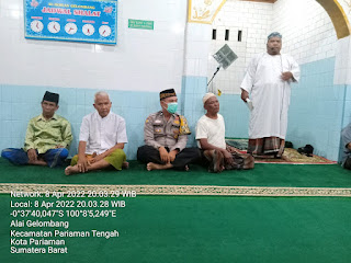 Bhabinkamtibmas Antisipasi Curanmor dan Himbauan Prokes di Musholla Al Ikhlas