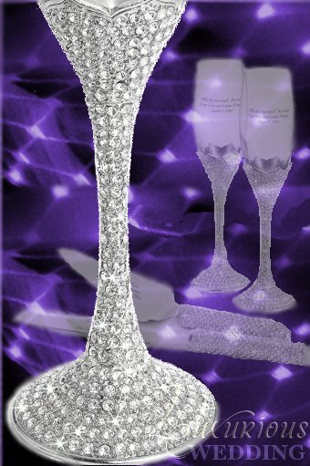 The Intertwined Toast Flutes are made in the United States by renowned 