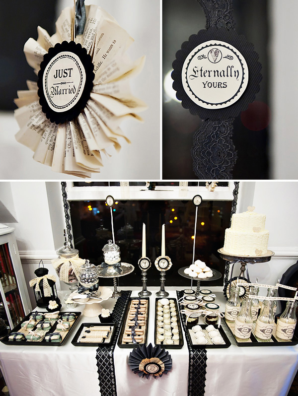 Vintage Gothic Wedding Desset Table There are some great ideas in this link