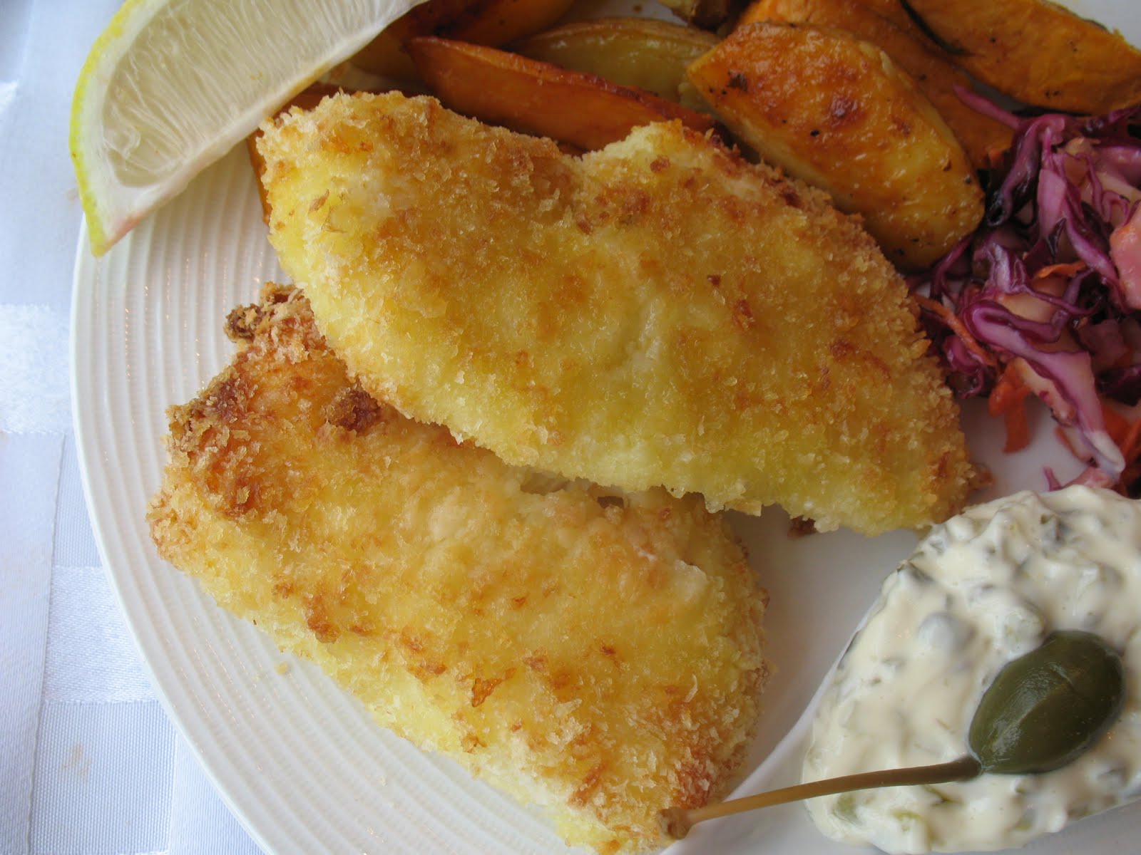 how Chips Crusted Panko  to make fish cod Anna's Table: panko Tartar Fish and Sauce with