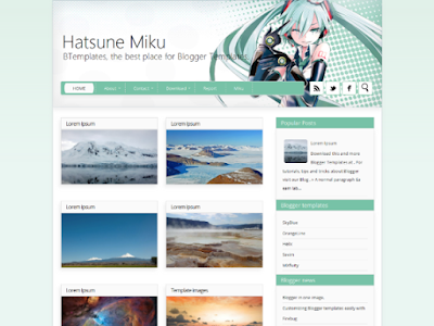 Hatsune Miku Blogger Template