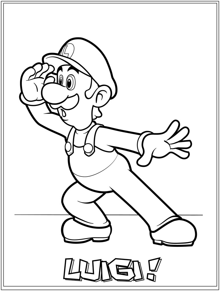  Luigi Printable Coloring Pages For Kids 9