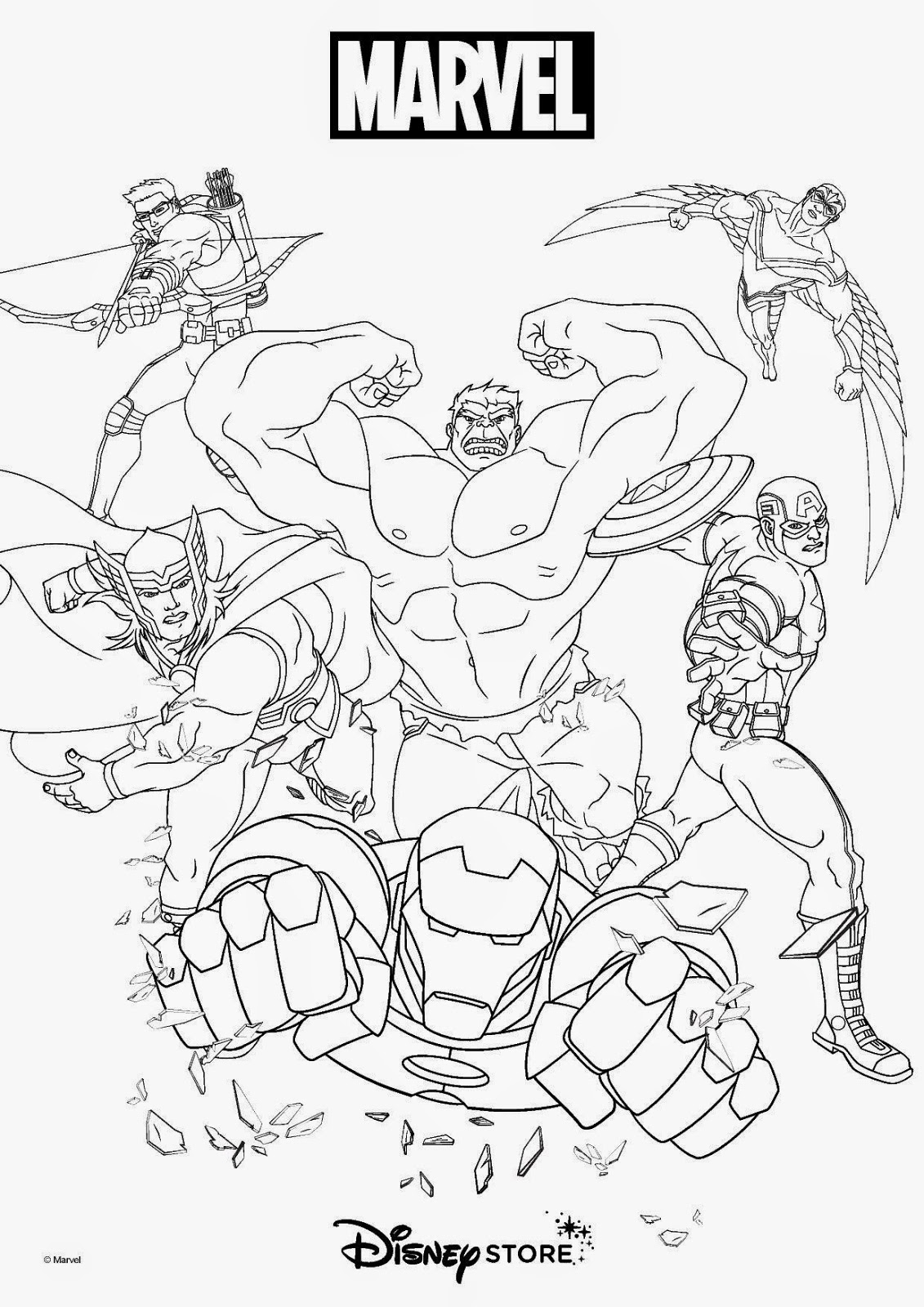 Marvel Heroes Coloring Pages 2